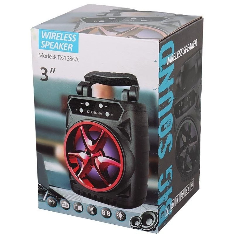 اسپیکر بلوتوث 3 اینچ کی تی ایکس مدل KTX-1586