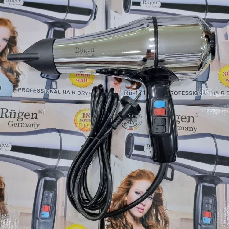 سشوار حرفه ای روگن Ru.1710 استفاده راحت و اسان موتور توربو دار عمر طولانی تر مو