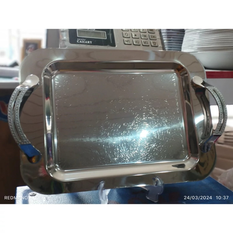 سینی استیل مستطیل دراندازه 40.26مجلسی
