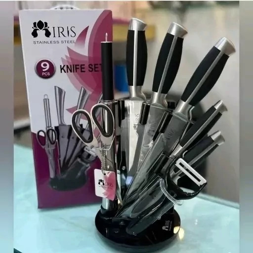 سرویس چاقو آشپزخانه 9 پارچه ایریس IRIS ارسال رایگان