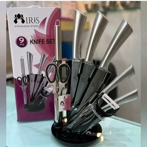 سرویس چاقو آشپزخانه 9 پارچه ایریس IRIS ارسال رایگان