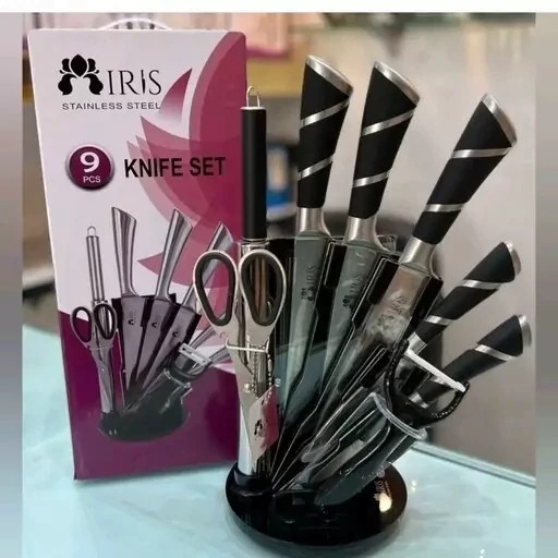 سرویس چاقو آشپزخانه 9 پارچه ایریس IRIS ارسال رایگان