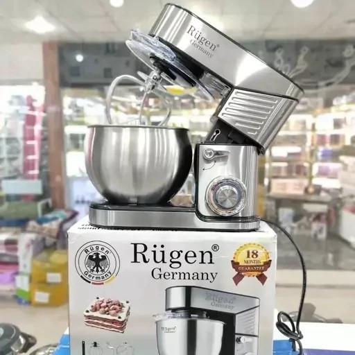 همزن 6 لیتریه صنعتی استیل کاسه دار روگن آلمان