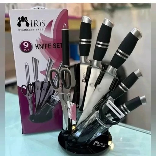 سرویس چاقو آشپزخانه 9 پارچه ایریس IRIS ارسال رایگان
