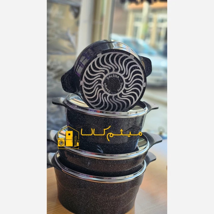 سرویس قابلمه وتابه 8پارچه چدن گرانیت دالغا (ارسال رایگان)
