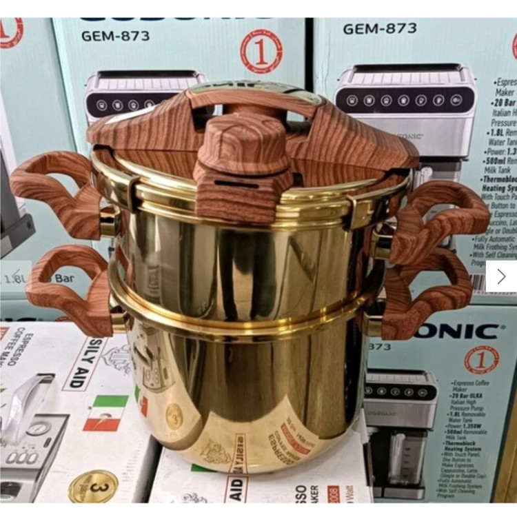 زودپز دوقلو طلایی تفال 4و6 لیتر اصل ساخت فرانسه کیفیت فوق العاده