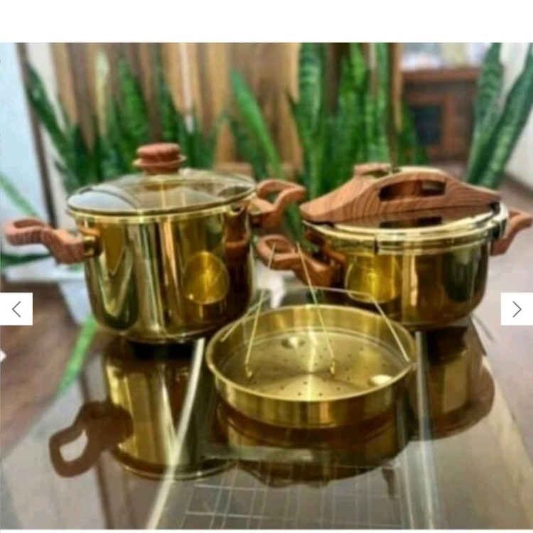 زودپز دوقلو طلایی تفال 4و6 لیتر اصل ساخت فرانسه کیفیت فوق العاده
