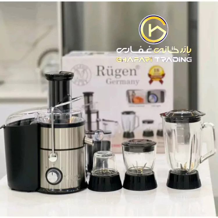آبمیوه گیری 4کاره مارک حک شده مدلRu1230روگن با موتور قوی