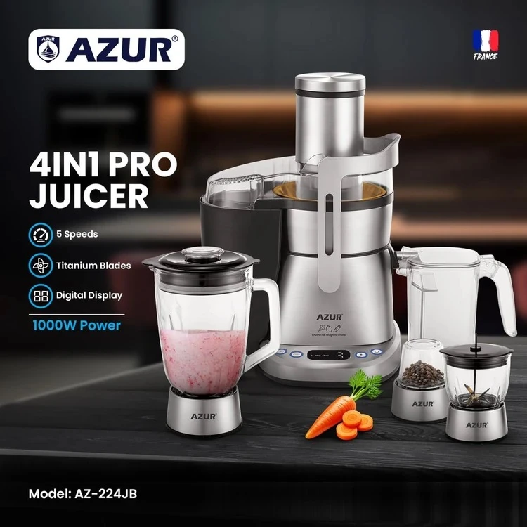 آبمیوه گیر چهار کاره آزور AZUR فرانسه مدل AZ-225